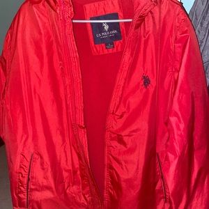 Red polo jacket